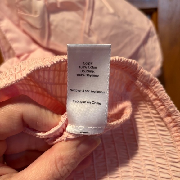 ASTR the Label Puff Sleeve Smocked Poplin Blouse in Blush XS NWT - Picture 6 of 6